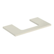 Geberit Waschtisch-Platte One 90x3x47cm, sand-grau/l hg, Ausschn mit.