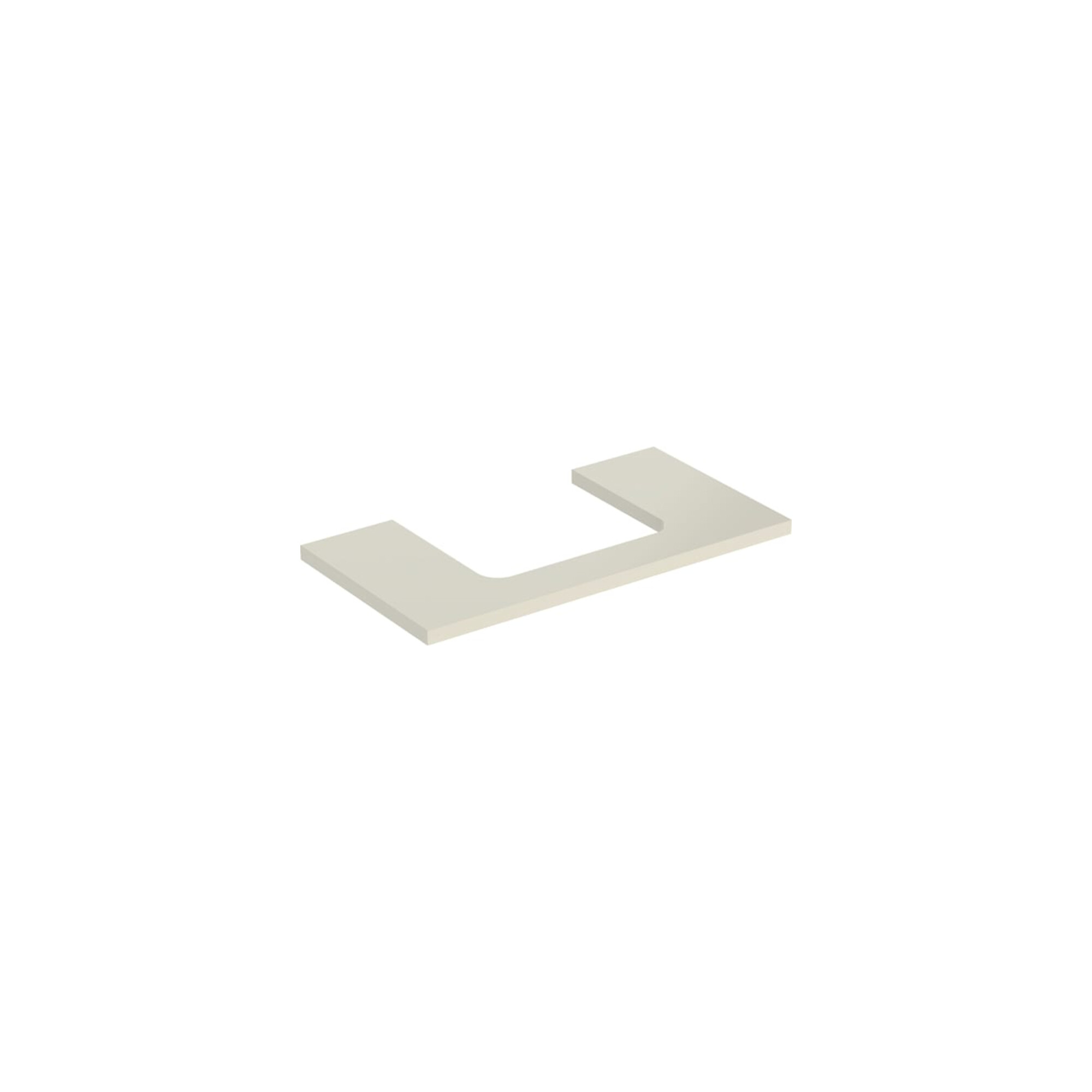 Geberit Waschtisch-Platte One 90x3x47cm, sand-grau/l hg, Ausschn mit.