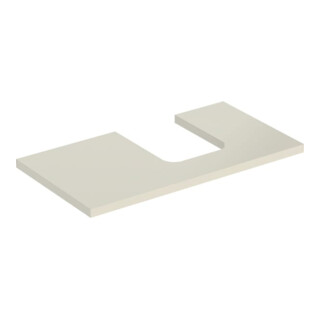 Geberit Waschtisch-Platte One 90x3x47cm, sand-grau/l hg, Ausschn re