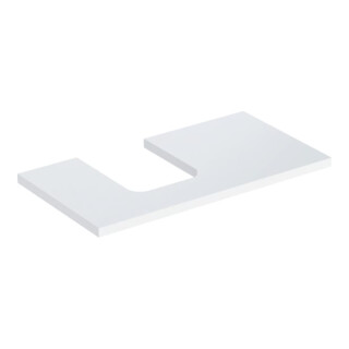 Geberit Waschtisch-Platte One 90x3x47cm, w/lack. hochgl., Ausschn li