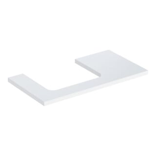 Geberit Waschtisch-Platte One 90x3x47cm, w/lack. hochgl., Ausschn li