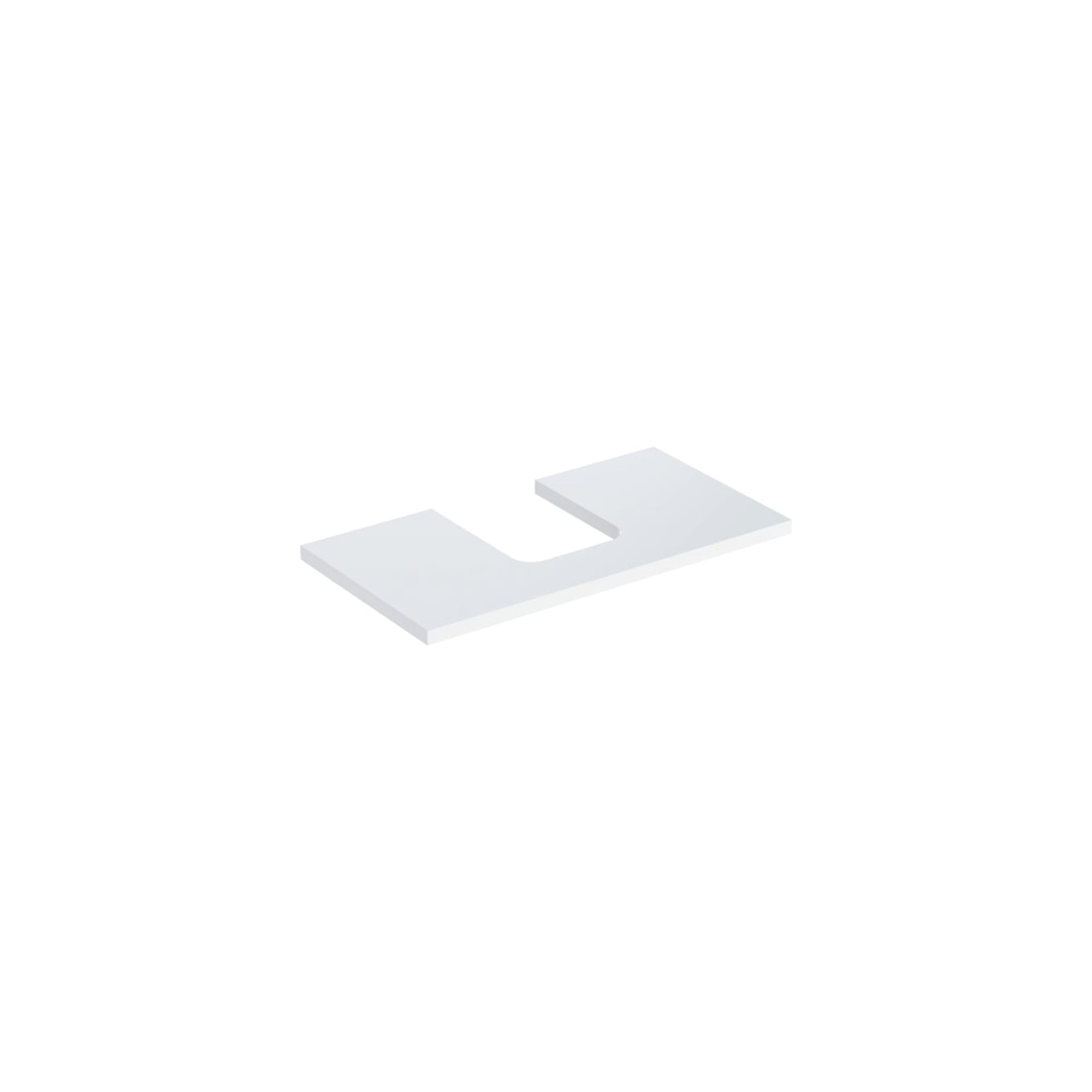Geberit Waschtisch-Platte One 90x3x47cm, w/lack. hochgl., Ausschn mit.