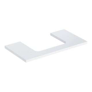 Geberit Waschtisch-Platte One 90x3x47cm, w/lack. hochgl., Ausschn mit.