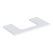 Geberit Waschtisch-Platte One 90x3x47cm, w/lack. ma, Ausschnitt mittig