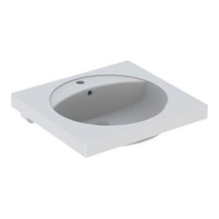 Geberit Waschtisch Preciosa 60x55cm, w, m Hahnl., m ÜL, m Ablagefl.