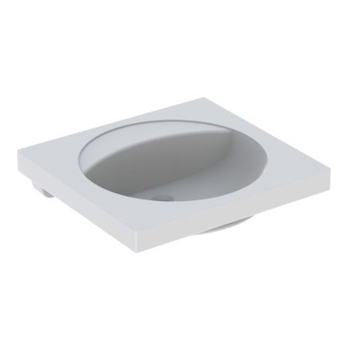 Geberit Waschtisch Preciosa 60x55cm, w, o Hahnl., o. ÜL, m Ablagefl.