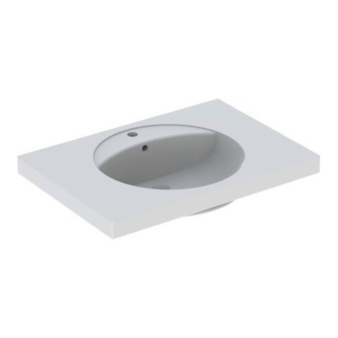 Geberit Waschtisch Preciosa 80x55cm, w, m Hahnl., m ÜL, m Ablagefl.