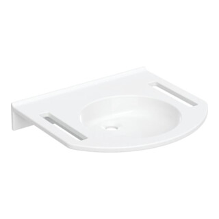 Geberit Waschtisch Publica 60x55cm, o HL, o Ü, m Auss, BF, w-a