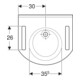 Geberit Waschtisch Publica 60x55cm, o HL, o Ü, m Auss, BF, w-a-2