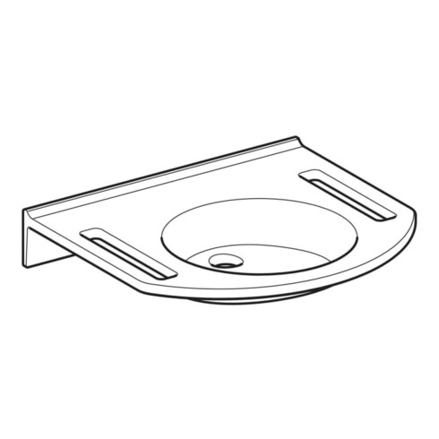 Geberit Waschtisch Publica 60x55cm, o HL, o Ü, m Auss, BF, w-a
