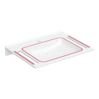 Geberit Waschtisch Publica 70x55cm, m HL, o Ü, m Auss, BF, dem., w-