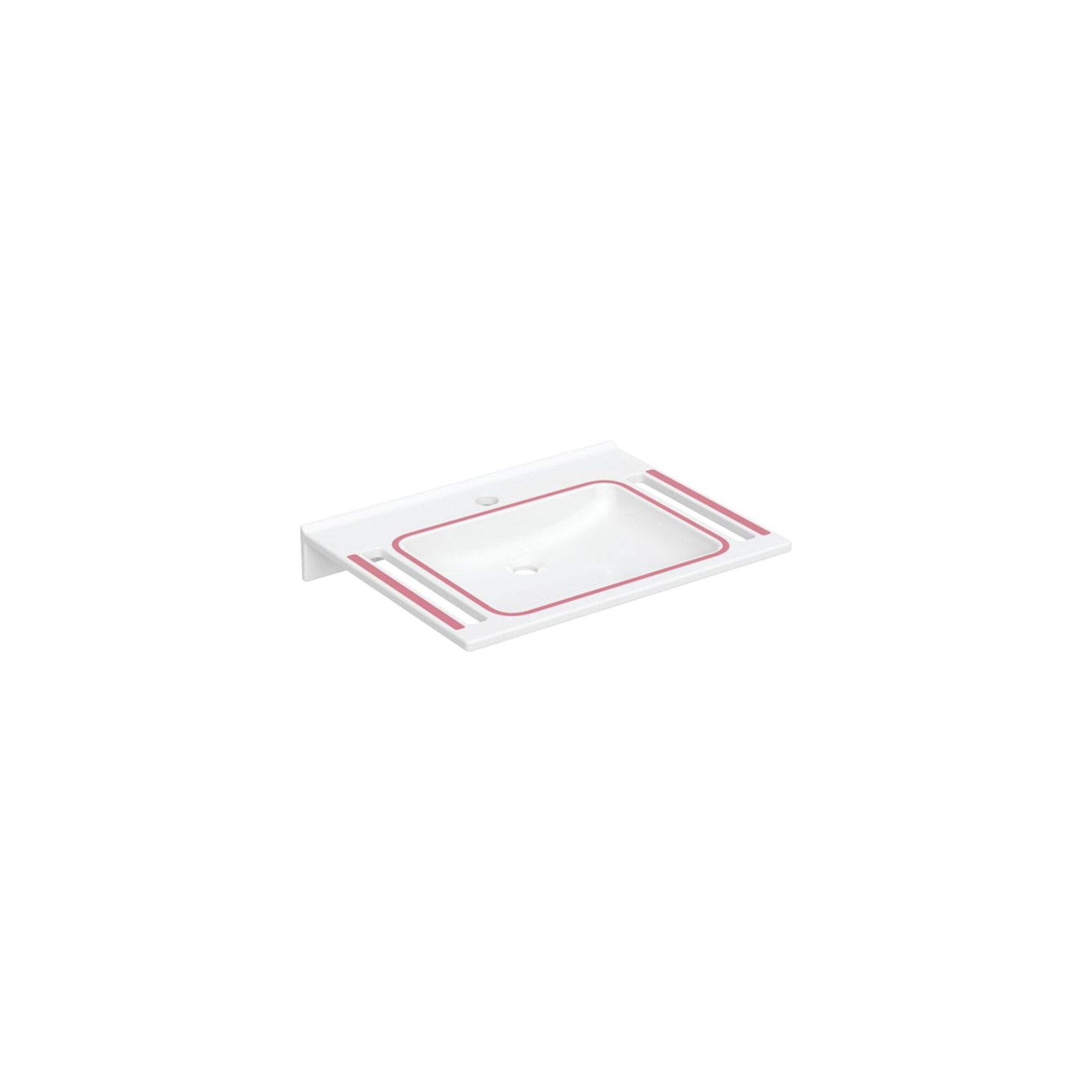 Geberit Waschtisch Publica 70x55cm, m HL, o Ü, m Auss, BF, dem., w-