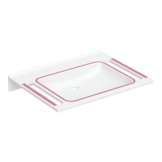 Geberit Waschtisch Publica 70x55cm, o HL, o Ü, m Auss, BF, dem., w-