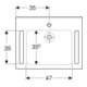 Geberit Waschtisch Publica 70x55cm, o HL, o Ü, m Auss, BF, w-a-5