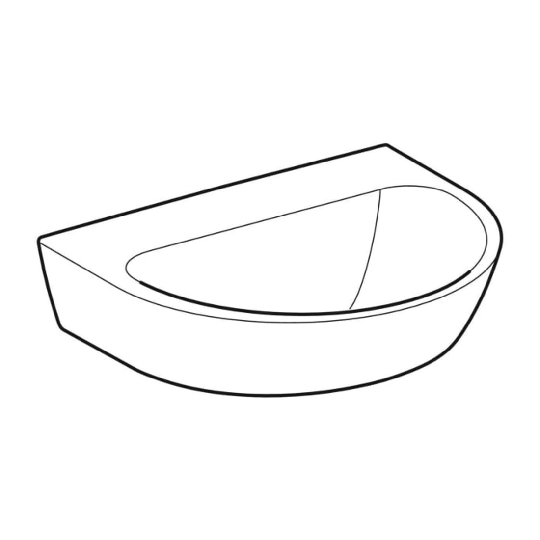 Geberit Waschtisch Renova 55x45cm, we/KeraTe, o. Hahnl., o. ÜL