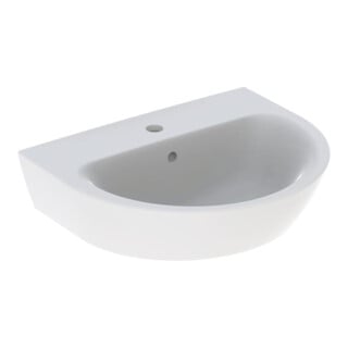 Geberit Waschtisch Renova 55x45cm, we., mit Hahnloch, mit Überlauf