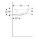 Geberit Waschtisch Renova 65x50cm, we/KeraTe, o. Hahnl., m ÜL-4