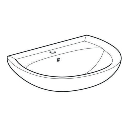 Geberit Waschtisch Renova 65x51cm, manhatt, m Hahnl., mit Überlauf