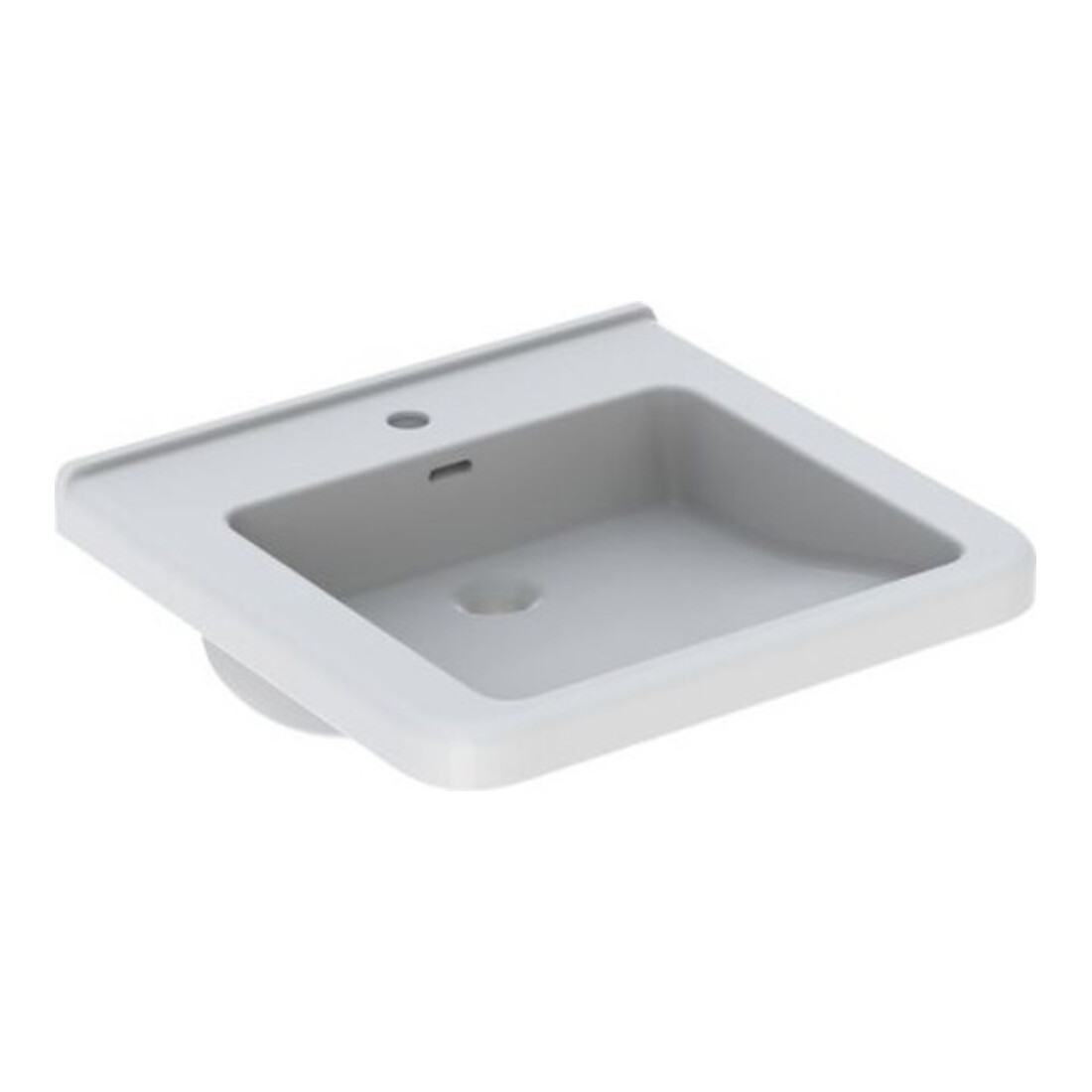 Geberit Waschtisch Renova Comfort 55x52,5cm, BF, m Hahnl., m ÜL, we.