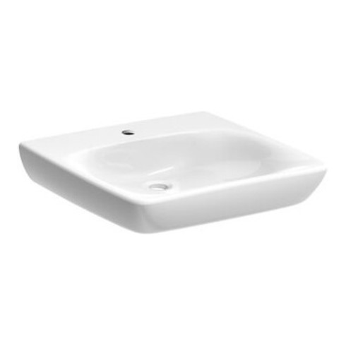 Geberit Waschtisch Renova Comfort 55x55cm, BF, m Hahnl., o. ÜL, we.