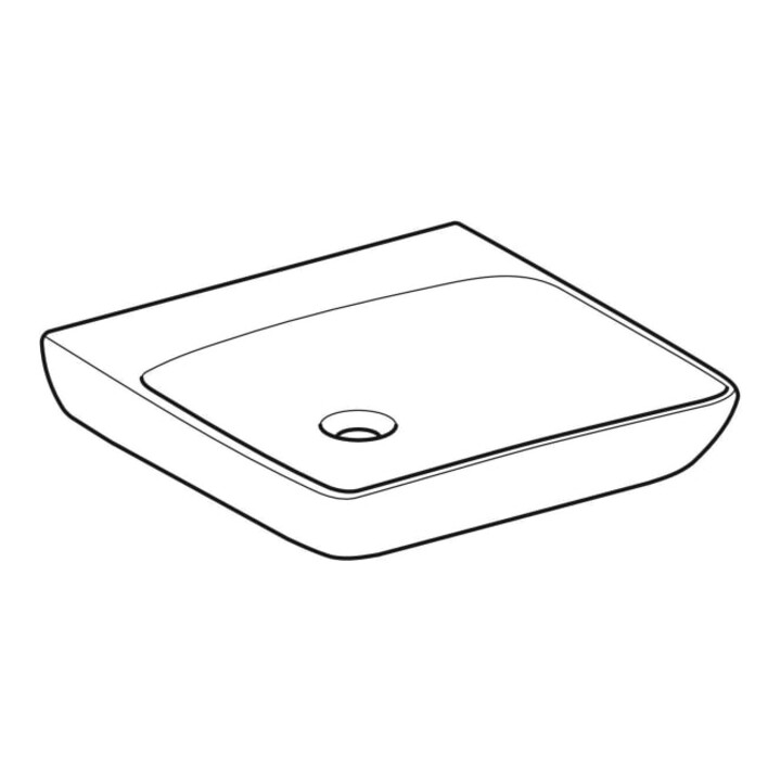 Geberit Waschtisch Renova Comfort 55x55cm, o HL, o. ÜL, barrieref., we.