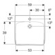 Geberit Waschtisch Renova Comfort 60x55cm, BF, m Hahnl. mit. + ÜL, we.-4
