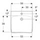 Geberit Waschtisch Renova Comfort 60x55cm, BF, m HL mi, o. ÜL, we. K-Tect