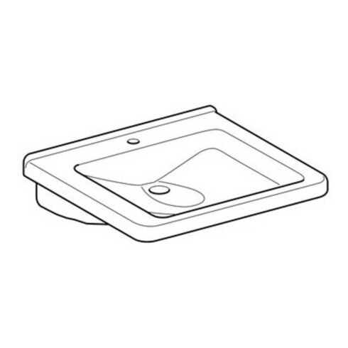 Geberit Waschtisch Renova Comfort 60x55cm, BF, m HL/o ÜL, we. K-Tect