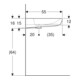 Geberit Waschtisch Renova Comfort 60x55cm, o HL + Ü, BF, we. K-Tect