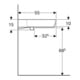 Geberit Waschtisch Renova Comfort 65x55cm, BF, m Hahnl., o. ÜL, we.