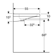 Geberit Waschtisch Renova Comfort 65x55cm, BF, m Hahnl., o. ÜL, we. K-Tect-4