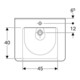 Geberit Waschtisch Renova Comfort 65x55cm, BF, m Hahnl., o. ÜL, we. K-Tect-5