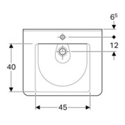 Geberit Waschtisch Renova Comfort 65x55cm, BF, m Hahnl., o. ÜL, we. K-Tect-5