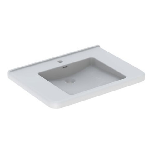 Geberit Waschtisch Renova Comfort 75x55cm, barrieref., m Hahnl., m ÜL, we.
