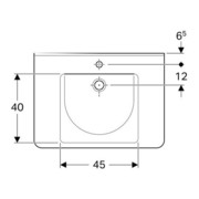 Geberit Waschtisch Renova Comfort 75x55cm, barrieref., m Hahnl., m ÜL, we.-5