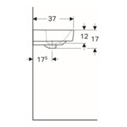 Geberit Waschtisch Renova Compact 55x37cm, we., mit Hahnloch, mit Überlauf-4