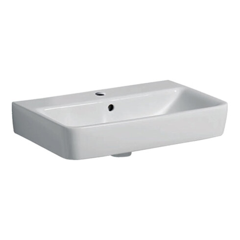Geberit Waschtisch RENOVA COMPACT 600 x 370 mm, mit Hahnloch, mit Überlauf weiß