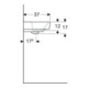 Geberit Waschtisch Renova Compact 60x37cm, we. K-Tect, m Hahnl., m ÜL-5