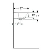 Geberit Waschtisch Renova Compact 60x37cm, we. K-Tect, m Hahnl., m ÜL-5