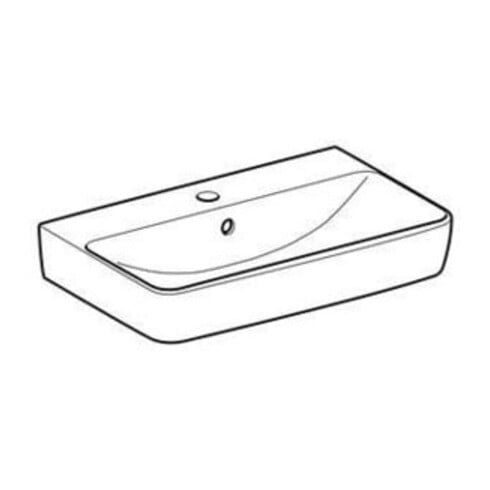 Geberit Waschtisch Renova Compact 60x37cm, we. K-Tect, m Hahnl., m ÜL