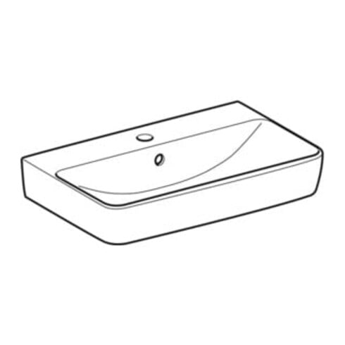 Geberit Waschtisch Renova Compact 60x37cm, we. K-Tect, m Hahnl., m ÜL