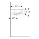 Geberit Waschtisch Renova Compact 60x37cm, we., mit Hahnloch, mit Überlauf