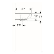 Geberit Waschtisch Renova Compact 60x37cm, we., mit Hahnloch, mit Überlauf-4