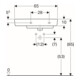 Geberit Waschtisch RENOVA COMPACT 650 x 370 mm, mit Ablagefläche links, Hahnloch und Überlauf weiß-1