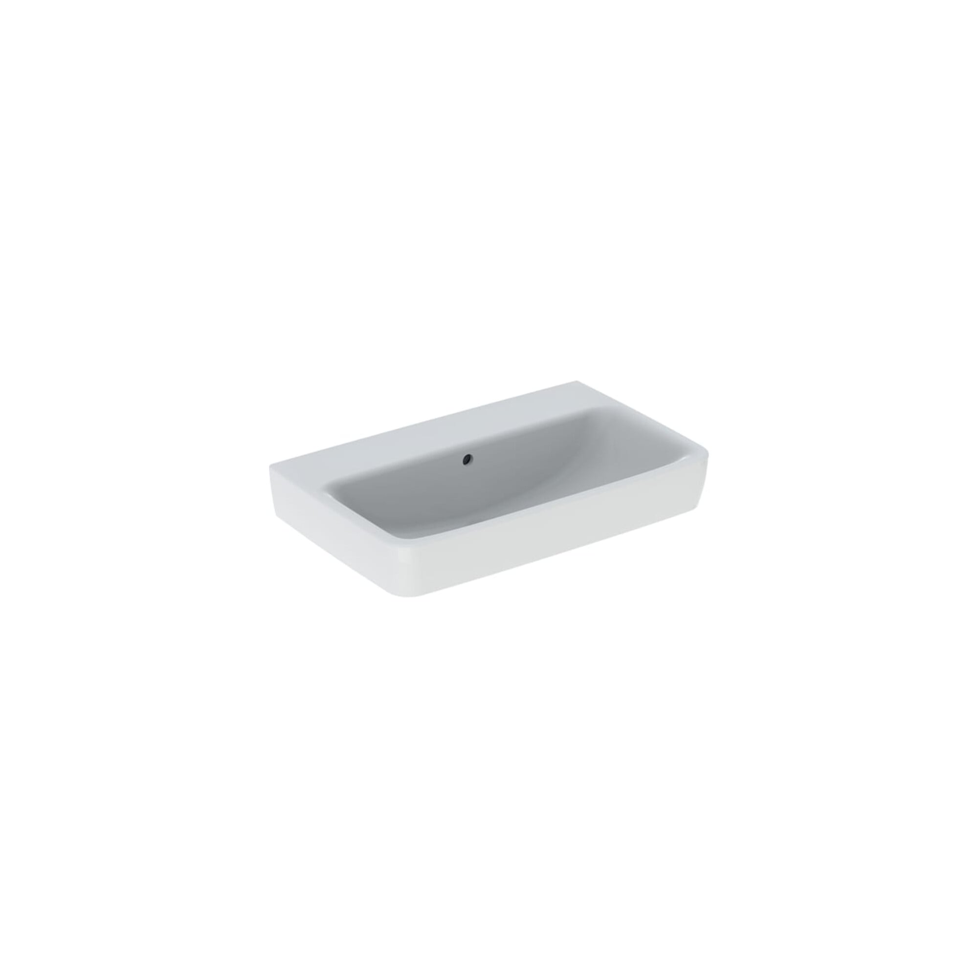 Geberit Waschtisch Renova Compact 65x40cm, o. Hahnl., m ÜL, weiß KeraTect