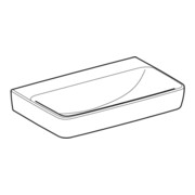 Geberit Waschtisch Renova Compact 65x40cm, o. Hahnl., o. ÜL, weiß KeraTect-2
