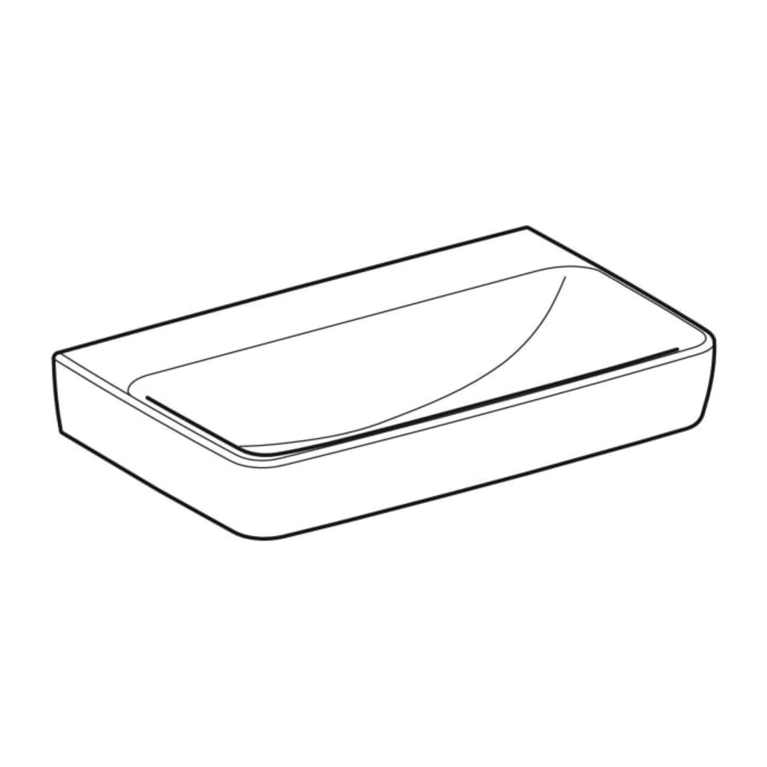Geberit Waschtisch Renova Compact 65x40cm, o. Hahnl., o. ÜL, weiß KeraTect