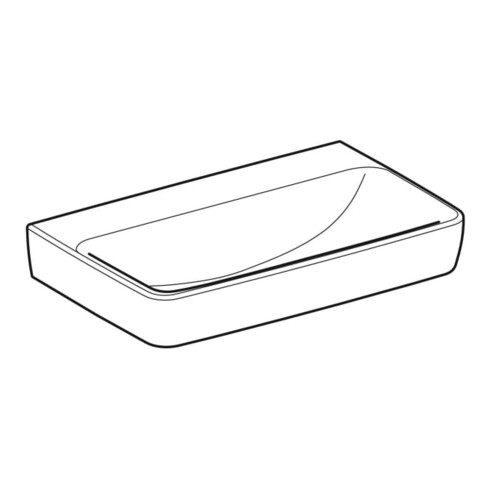 Geberit Waschtisch Renova Compact 65x40cm, o. Hahnl., o. ÜL, weiß KeraTect