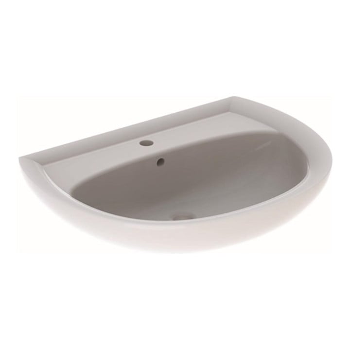 Geberit Waschtisch RENOVA mit Hahnloch, mit Überlauf 600 x 490 mm weiß