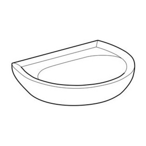 Geberit Waschtisch RENOVA ohne Hahnloch, ohne Überlauf 600 x 490 mm weiß